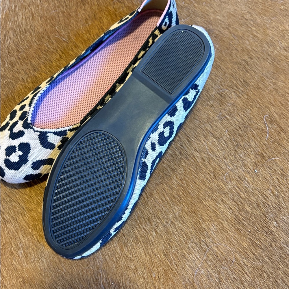 Rothy look alike slip on animal print ballet shoes size 8 - Picture 2 of 3